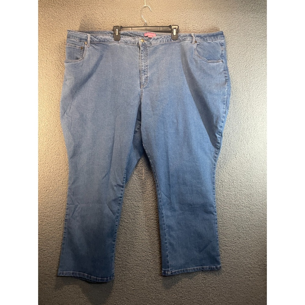 Woman Within women 38W denim capri pull on elastic waist